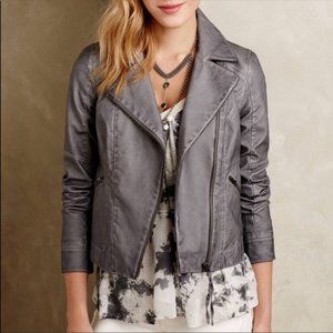 Anthropologie Hei Hei Vegan Leather Moto Jacket
